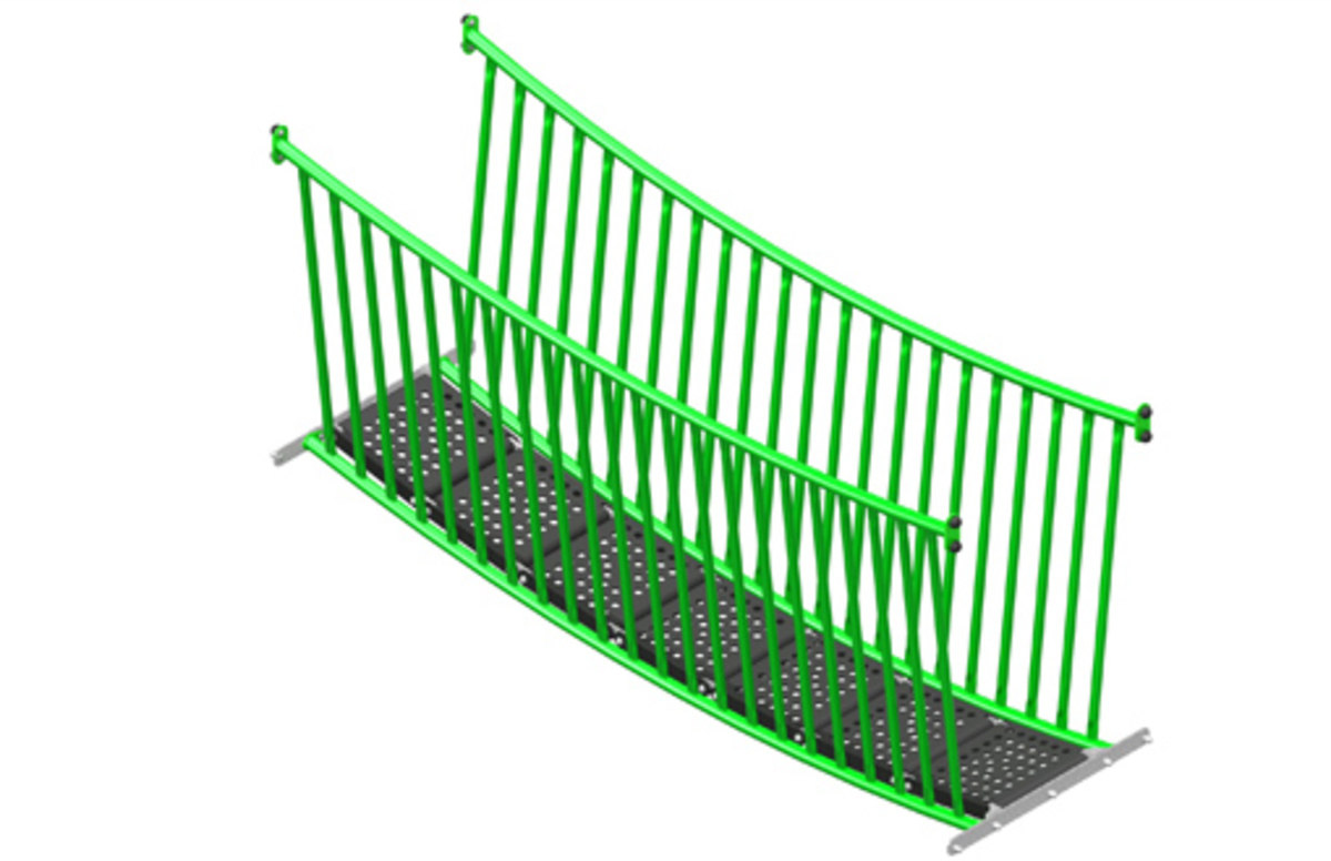 Suspension bridge with safety railings (PO-PLA2-000-U-00 ...